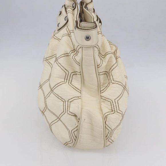 Salvatore Ferragamo Tote Bag Leather White Auth 152267