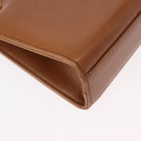 TIFFANY&Co. Chain Shoulder Bag Leather Brown Gold Auth 152268-15