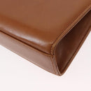 TIFFANY&Co. Chain Shoulder Bag Leather Brown Gold Auth 152268-16