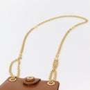 TIFFANY&Co. Chain Shoulder Bag Leather Brown Gold Auth 152268-8