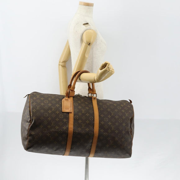 LOUIS VUITTON Monogram Keepall 55 Boston Bag M41424 LV Auth 152269