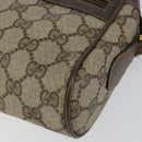 GUCCI GG Supreme Web Sherry Line Bag PVC Beige Gold 56 02 004 Auth 152274-10