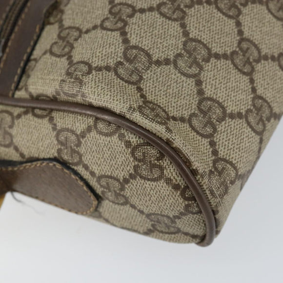 GUCCI GG Supreme Web Sherry Line Bag PVC Beige Gold 56 02 004 Auth 152274