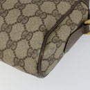 GUCCI GG Supreme Web Sherry Line Bag PVC Beige Gold 56 02 004 Auth 152274-12