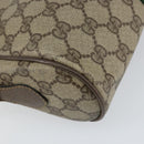 GUCCI GG Supreme Web Sherry Line Bag PVC Beige Gold 56 02 004 Auth 152274-13