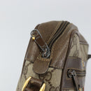 GUCCI GG Supreme Web Sherry Line Bag PVC Beige Gold 56 02 004 Auth 152274-16