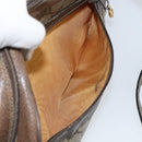 GUCCI GG Supreme Web Sherry Line Bag PVC Beige Gold 56 02 004 Auth 152274-22