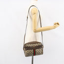 GUCCI GG Supreme Web Sherry Line Bag PVC Beige Gold 56 02 004 Auth 152274-24
