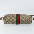 GUCCI GG Supreme Web Sherry Line Bag PVC Beige Gold 56 02 004 Auth 152274-9