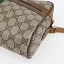 GUCCI GG Supreme Web Sherry Line Bag PVC Beige Gold 98 02 005 Auth 152275-10