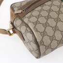 GUCCI GG Supreme Web Sherry Line Bag PVC Beige Gold 98 02 005 Auth 152275-11