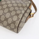 GUCCI GG Supreme Web Sherry Line Bag PVC Beige Gold 98 02 005 Auth 152275-12