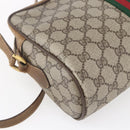 GUCCI GG Supreme Web Sherry Line Bag PVC Beige Gold 98 02 005 Auth 152275-13