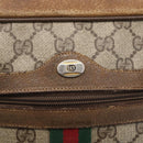 GUCCI GG Supreme Web Sherry Line Bag PVC Beige Gold 98 02 005 Auth 152275-14