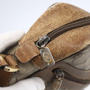 GUCCI GG Supreme Web Sherry Line Bag PVC Beige Gold 98 02 005 Auth 152275-15