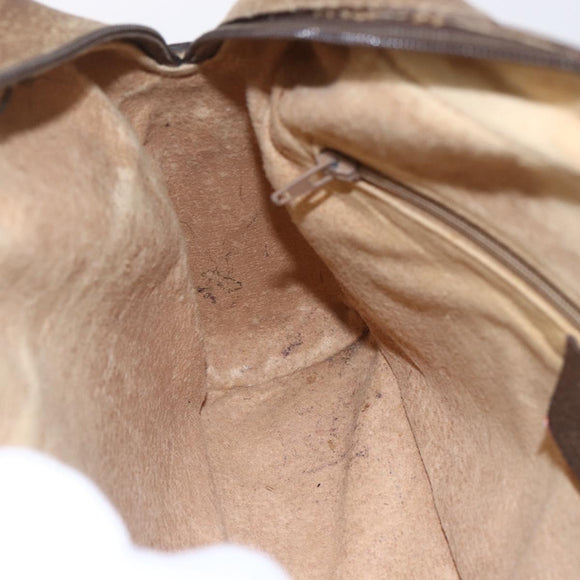 GUCCI GG Supreme Web Sherry Line Bag PVC Beige Gold 98 02 005 Auth 152275