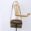 GUCCI GG Supreme Web Sherry Line Bag PVC Beige Gold 98 02 005 Auth 152275-25