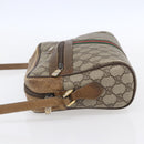 GUCCI GG Supreme Web Sherry Line Bag PVC Beige Gold 98 02 005 Auth 152275-4
