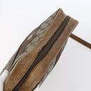 GUCCI GG Supreme Web Sherry Line Bag PVC Beige Gold 98 02 005 Auth 152275-6