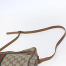 GUCCI GG Supreme Web Sherry Line Bag PVC Beige Gold 98 02 005 Auth 152275-8