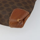 CELINE Macadam Canvas Hand Bag PVC Leather Brown Gold Auth 152276-9