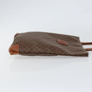 CELINE Macadam Canvas Hand Bag PVC Leather Brown Gold Auth 152276-3