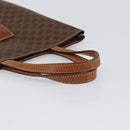CELINE Macadam Canvas Hand Bag PVC Leather Brown Gold Auth 152276-7