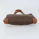CELINE Macadam Canvas Hand Bag PVC Leather Brown Gold Auth 152276-5