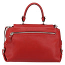 Salvatore Ferragamo Gancini Hand Bag Leather 2way Red Silver Auth 152277-3