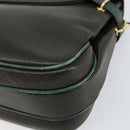 BALLY Hand Bag Leather Khaki Gold Auth 152278-10