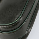 BALLY Hand Bag Leather Khaki Gold Auth 152278-11