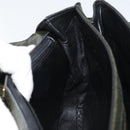 BALLY Hand Bag Leather Khaki Gold Auth 152278-18