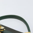 BALLY Hand Bag Leather Khaki Gold Auth 152278-8