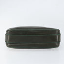 BALLY Hand Bag Leather Khaki Gold Auth 152278-9