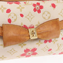 LOUIS VUITTON Monogram Cherry Blossom Sac Retro PM Bag White M92014 Auth 152285A-18