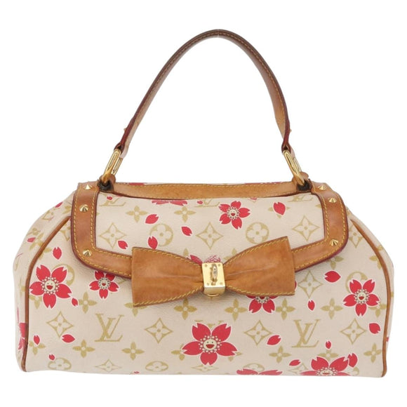 LOUIS VUITTON Monogram Cherry Blossom Sac Retro PM Bag White M92014 Auth 152285A