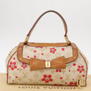 LOUIS VUITTON Monogram Cherry Blossom Sac Retro PM Bag White M92014 Auth 152285A-12
