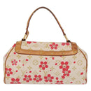 LOUIS VUITTON Monogram Cherry Blossom Sac Retro PM Bag White M92014 Auth 152285A-2