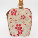 LOUIS VUITTON Monogram Cherry Blossom Sac Retro PM Bag White M92014 Auth 152285A-4