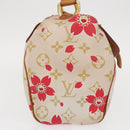 LOUIS VUITTON Monogram Cherry Blossom Sac Retro PM Bag White M92014 Auth 152285A-6