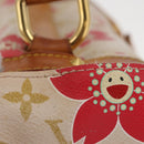 LOUIS VUITTON Monogram Cherry Blossom Sac Retro PM Bag White M92014 Auth 152285A-7