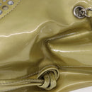 CHANEL COCO Mark Chain Shoulder Bag Patent leather Gold CC Auth 152287-5