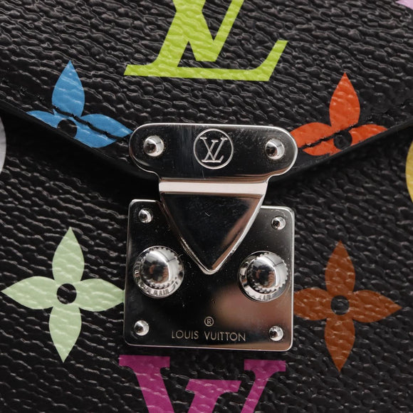 LOUIS VUITTON Monogram Multicolor Phone Pouch Metis Black M14098 Auth 152288SM