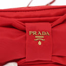 PRADA Shoulder Bag Nylon Red Gold Auth 152289SAV-15