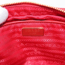 PRADA Shoulder Bag Nylon Red Gold Auth 152289SAV-16