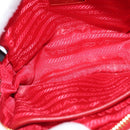 PRADA Shoulder Bag Nylon Red Gold Auth 152289SAV-17