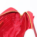PRADA Shoulder Bag Nylon Red Gold Auth 152289SAV-18