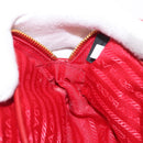 PRADA Shoulder Bag Nylon Red Gold Auth 152289SAV-19