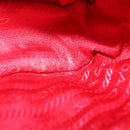 PRADA Shoulder Bag Nylon Red Gold Auth 152289SAV-21