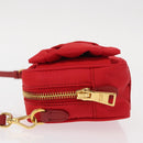 PRADA Shoulder Bag Nylon Red Gold Auth 152289SAV-5